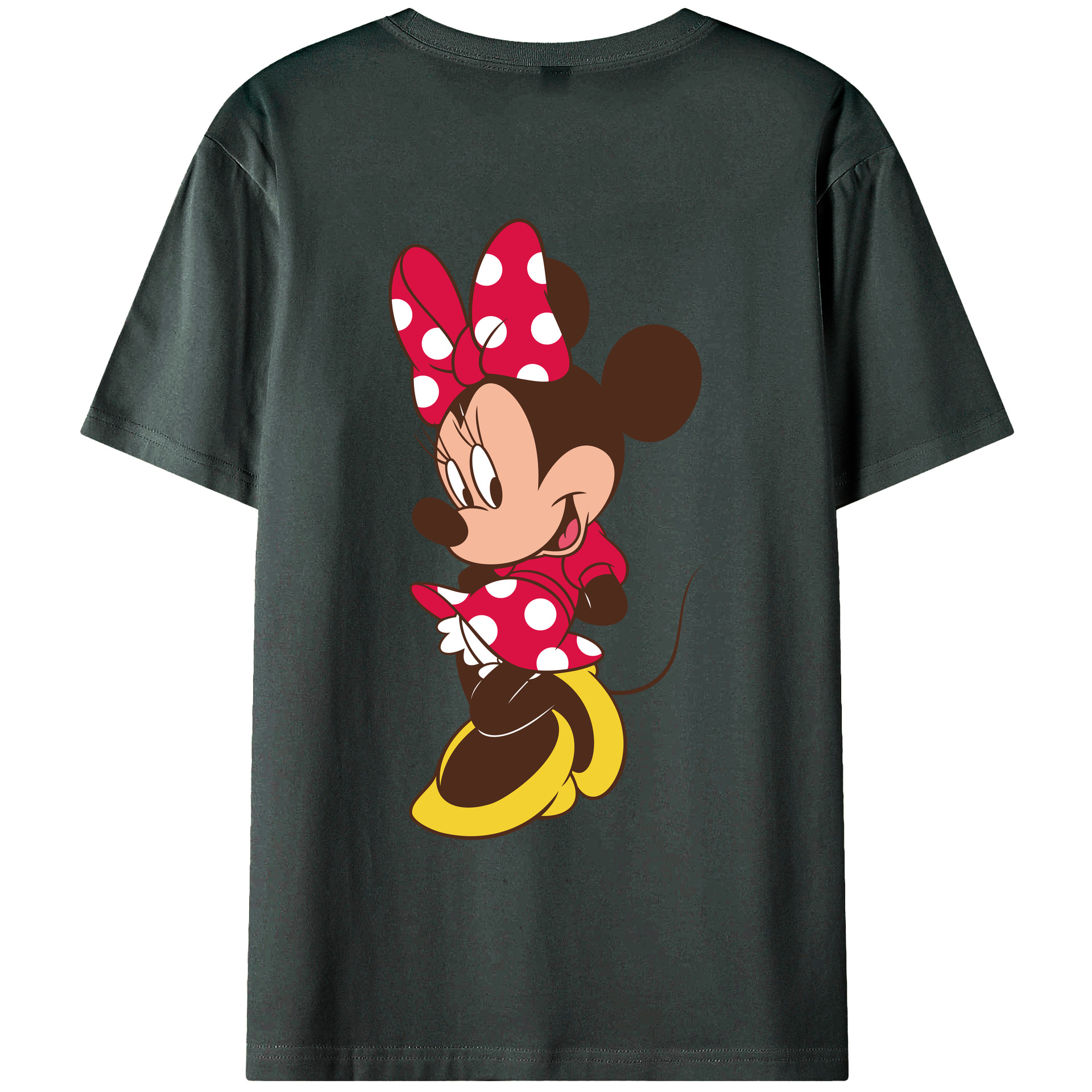 ミッキーマウス Mickey Mouse 綿100％ メンズ半袖Tシャツ（バックプリント） 通気性